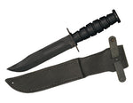 Ontario 498 Combat Fixed 7.0 in Black Blade Leather Handle