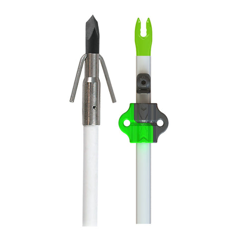 Muzzy Classic White Fish Arrow w-Carp Point and Bottle Slide