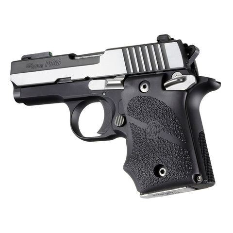 Hogue Sig Sauer P938 Ambi Safe Rubber Grip w Fing Groove Blk