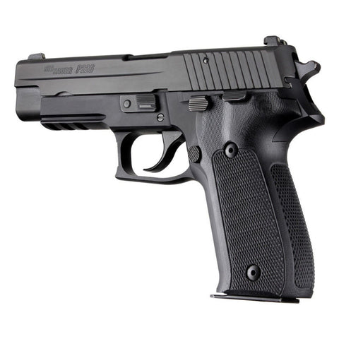 Hogue Sig Sauer P226 DA SA Checkered G10 Black