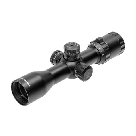 Leapers UTG 1in BugBuster 3-12X32 Scope AO Mil-dot QD Rings