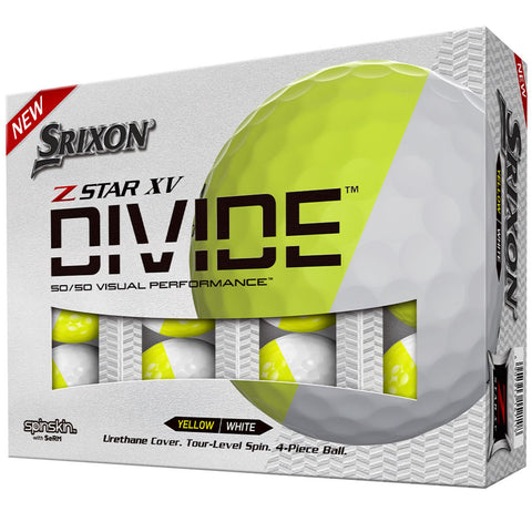 Srixon Z-Star XV Divide Golf Ball White-Yellow Dozen