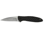 Kershaw Leek Assisted 3in Black Combo Black Stainless Handle