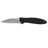 Kershaw Leek Assisted 3in Black Combo Black Stainless Handle