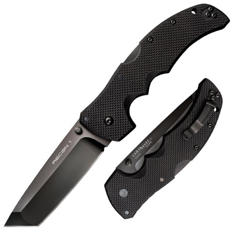 Cold Steel Recon 1 Folder 4.0 in Black Clip Point Plain G-10