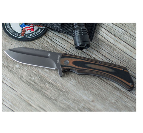 KA-BAR Mark 98 Folder 3.5 in Black Blade Brown-Black G-10