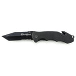 SW Border Guard Folder 4.5 in Black Combo Blade G-10 Handle