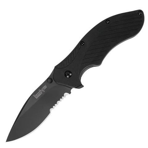 Kershaw Clash Assisted 3.25 in Bead Blast Combo GFN Handle