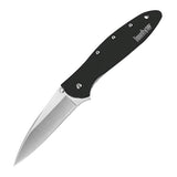 Kershaw Leek Assisted 3in Black Combo Black Stainless Handle