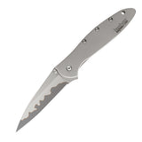Kershaw Leek Assisted 3in Black Combo Black Stainless Handle
